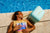 Retro Classic Vintage  Cooler- by Polar Box-Teal(Cyan) + Yellow strap